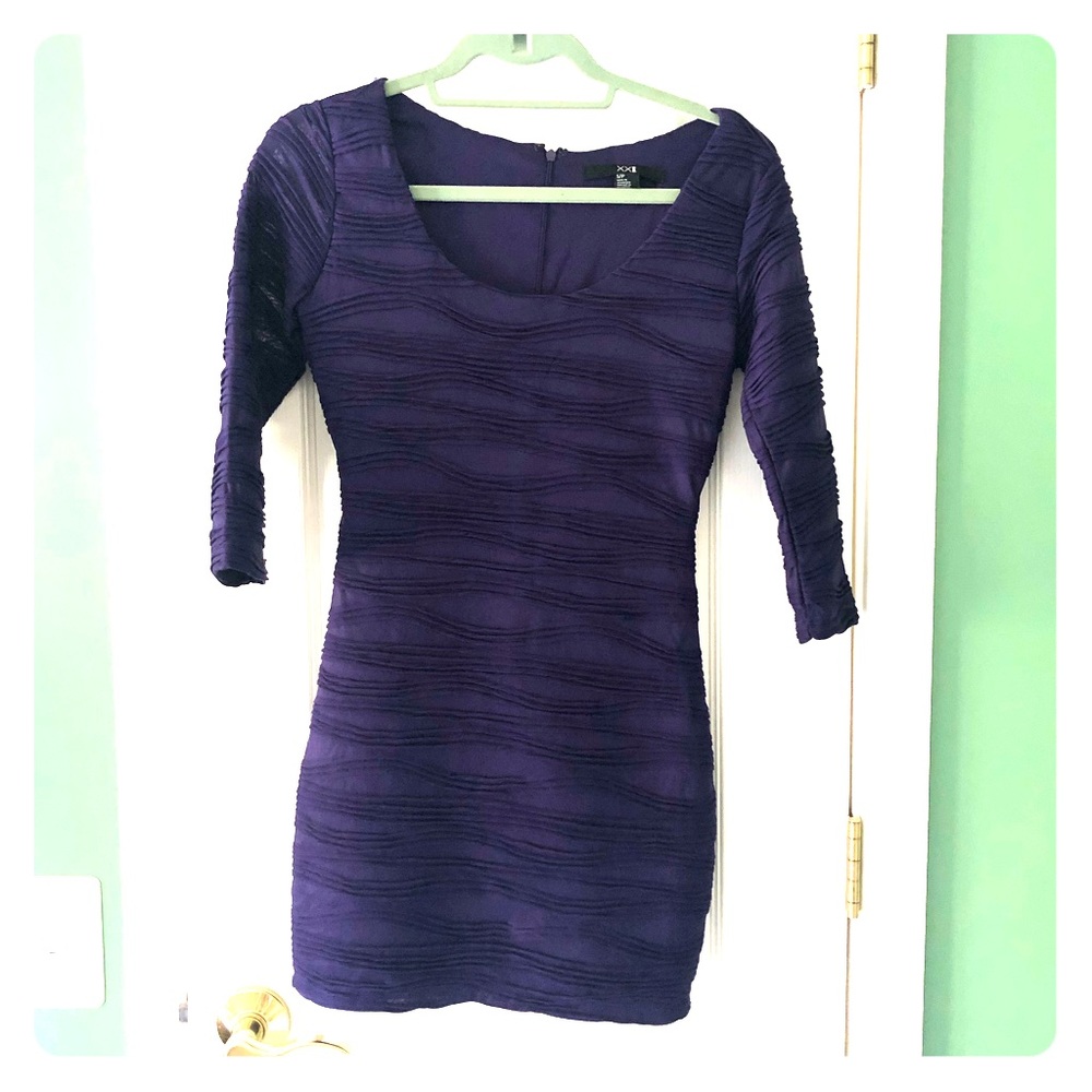 Purple bodycon dress